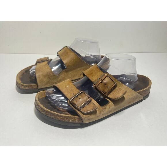 Birkenstock Tobacco Brown Leather Arizona Sandal 42 Reg-Wide 9-9.5 M 11-11.5 W main image 5